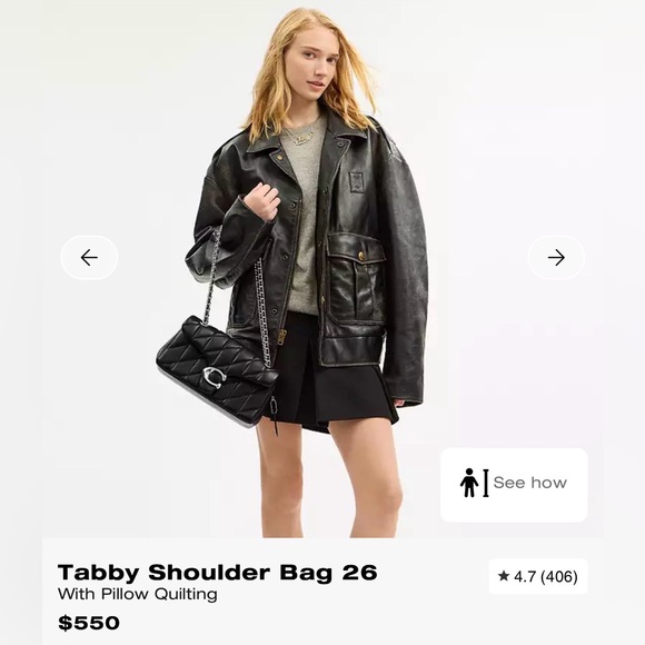 Coach Tabby 26 Shoulder Bag, Black/ Silver Hardware NWOT - Picture 16 of 16